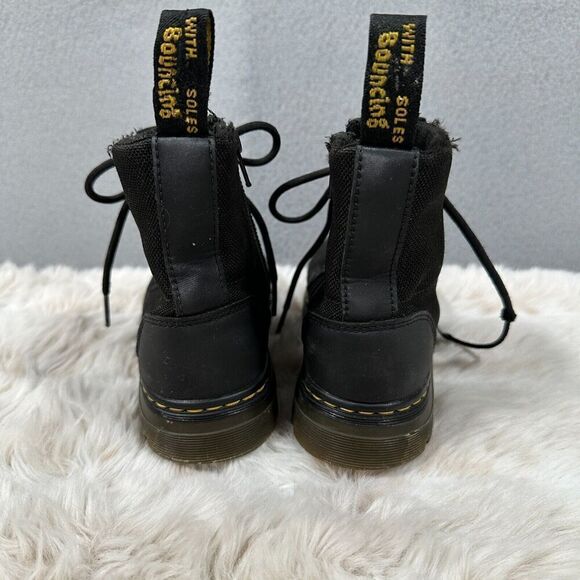 Dr. Martens Boots Kids 1 AirWair Junior Combs‎ Black Canvas Lace Up Side Zip - Picture 6 of 9